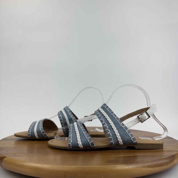 New Big Kids Girls Dolce Vita Clovar Blue‎ Denim Ankle Strap Sandals Size 5 Y - Picture 1 of 8